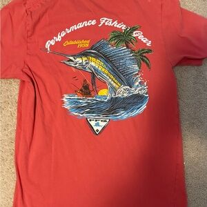 Performance Fishing Gear Red Short Sleeve Tee
